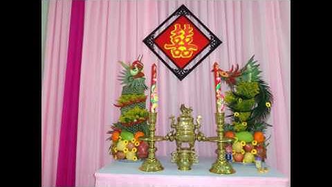 hướng dẫn trang trí bàn thờ gia tiên cưới hỏi - 0935403687 - www.goldseaevent.com