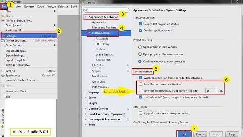 How to disable and enable Auto Save in Android Studio 2022