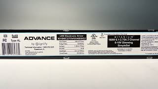 XI190C275V054BSG2 – Advance LED 190 Watt Driver