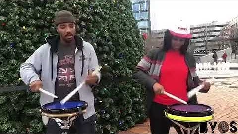 Jamese Moses and @tbhayden bringing the Christmas Spirit on a RCP Drum practice pad