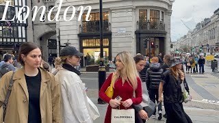 London Walk - Oct 2022 | Oxford Street, Regent Relaxing Walking tour in Central London [4K HDR]