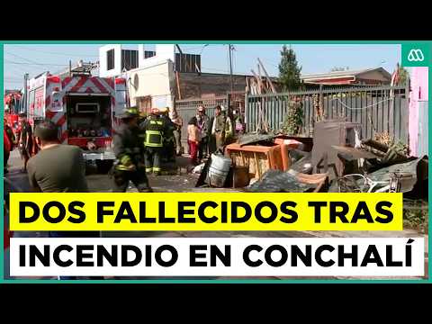 Dos adultos mayores mueren en incendio tras explosión en Conchalí