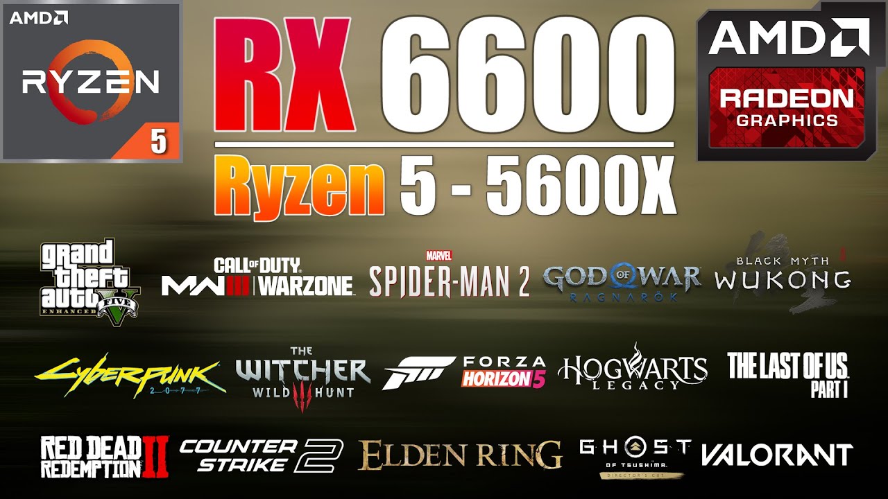 RX 6600 + Ryzen 5 5600X | Test in 15 Games in 2025 | RX 6600 Gaming ...