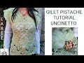 TUTORIAL  MAGLIA   UNCINETTO FACILE  .  GILET  E BASCO   PISTACHE #crochet#uncinetto#