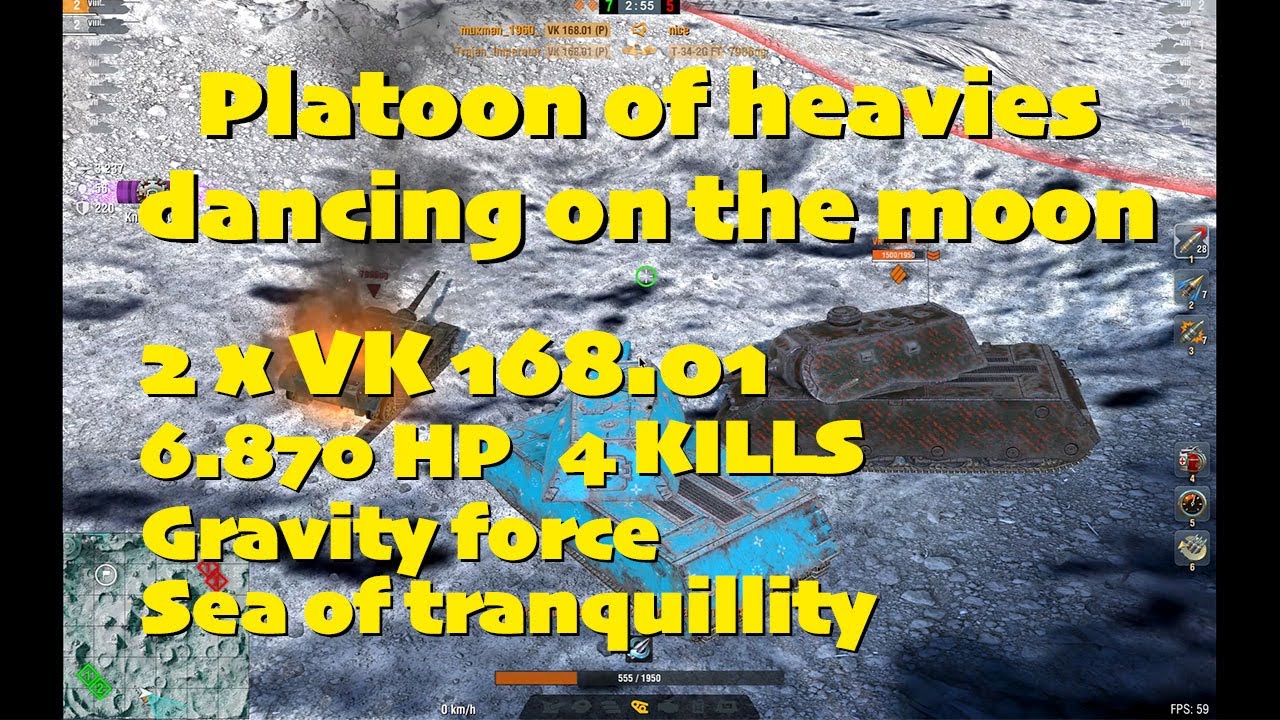 168GUNNERS | VK 168 01 | 6 8K HP | 4 KILLS | Gravity | Sea of tranquillity | 