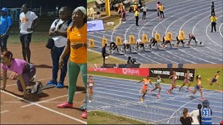 BIG UPSET IN THE 100M AT THE JAMAICA INVITATIONAL #2024 Behind the scenes #vlog #video #viral #like