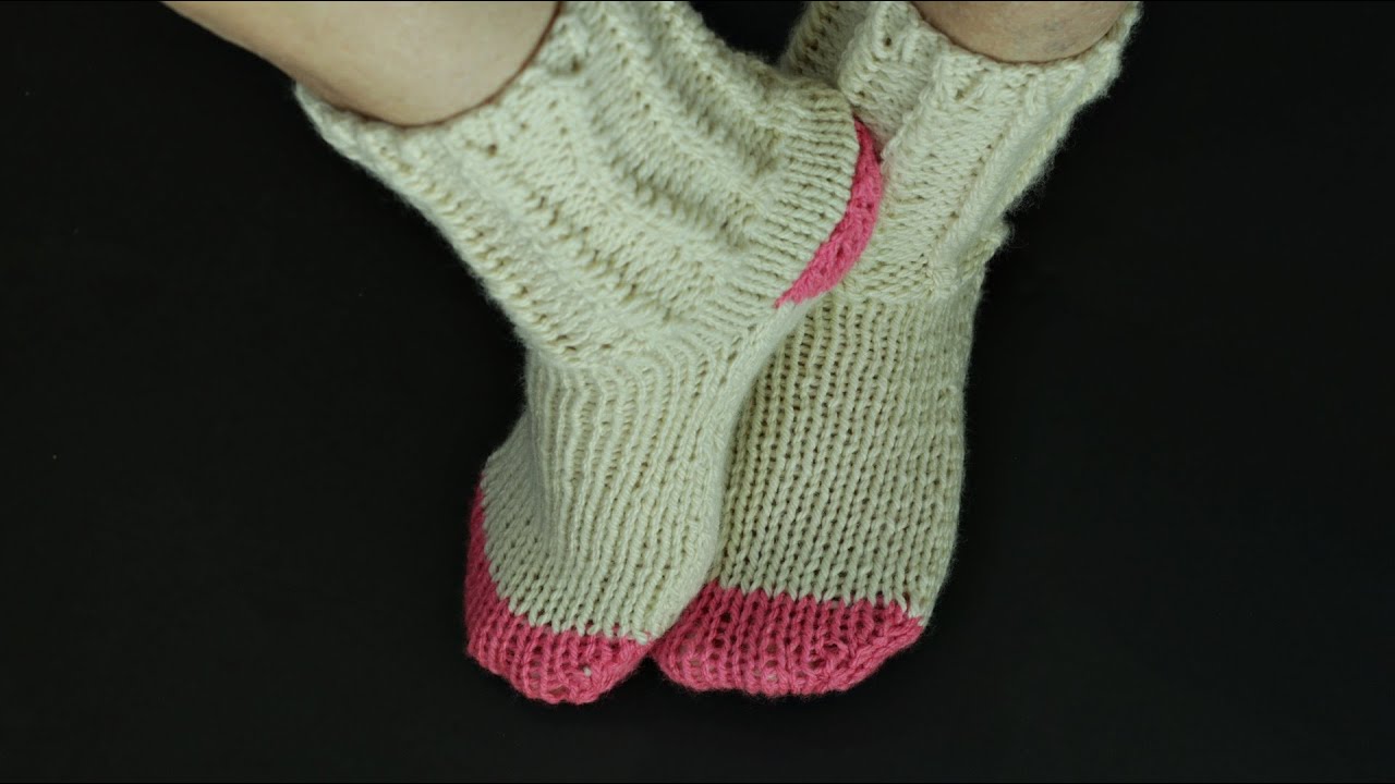 Meia cano longo em tricô