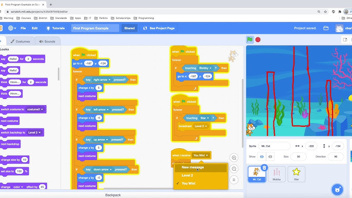 Playing a Game of Tag: Programming in Scratch 2.0 