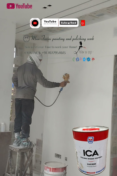 ICA LUCIDO POLYESTER WHITE COATING || @maatarinipaintingpolishingwork  #ica #interiorwork