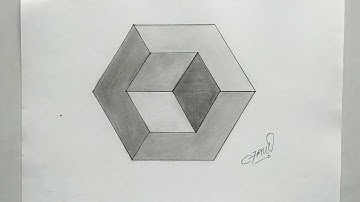 how to draw a isometric Pentagon step by step #pencildrawings #3ddrawings #jkhushiarts