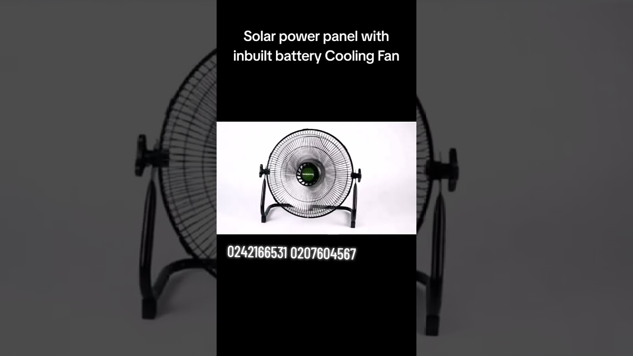 Solar Cooling Fan Chargeable System