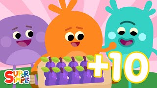 adding up to 10 count along with the bumble nums super simple songs