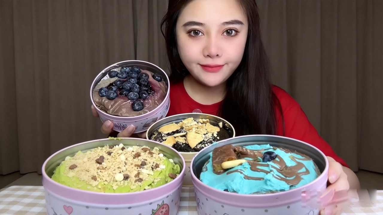 Asmr🍰Jar cakes🍰 (Soft And Waxy Sound) 크림丨먹방丨Mukbang丨Satisfying丨Eatings
