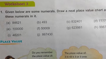 DAV Class 4 unit 1 worksheet 3 । Math class 4 chapter 1 worksheet 4 dav public school