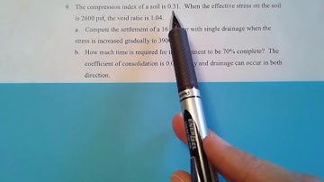 Settlement and Time Calculations for Single Drainage Consolidation