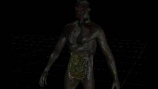 Mudbox model : zombie with stomach problems