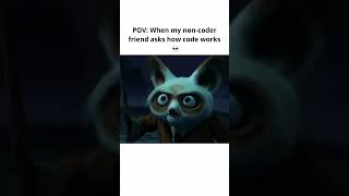 POV: When my non-coder friend asks how code works 💀 #coding#developer#relatable#shorts#fyp#viral