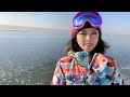 东北零下30度，中俄界湖已变冰湖，打哧溜滑就可以走到俄罗斯