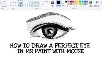 How to draw perfect eyes in MS Paint | Realistic eye drawing for beginners |Perfect eye drawing easy