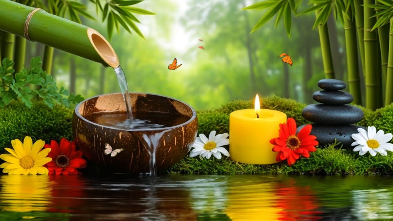 Water Calm Instruments Calm Piano Music & Gentle Water Sounds💦Stress Relief🌿Relaxing Music ...