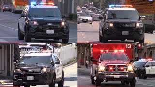 LAPD UNITS RESPONDING CODE 3 WITH RA13