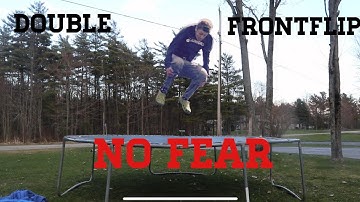 Learning double front flip progression! (took me all day)!