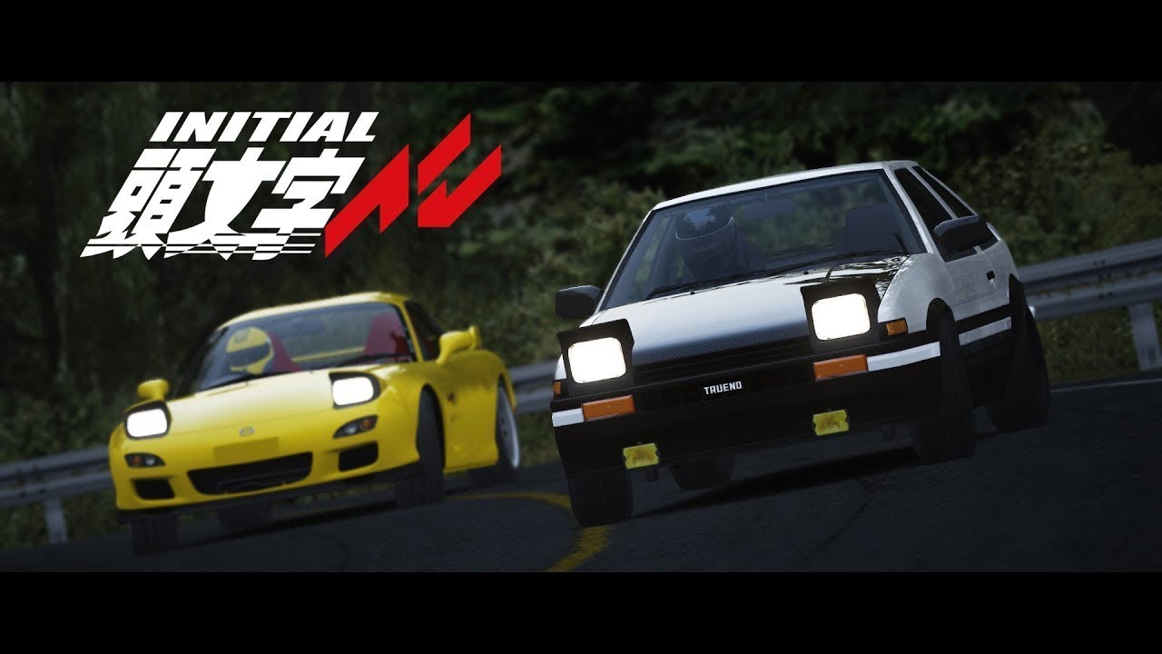 Initial D Toyota Corolla Trueno Ae86 Takahashi Keisuke Vs Mazda Rx 7 Fd Takumi Fujiwara Youtube