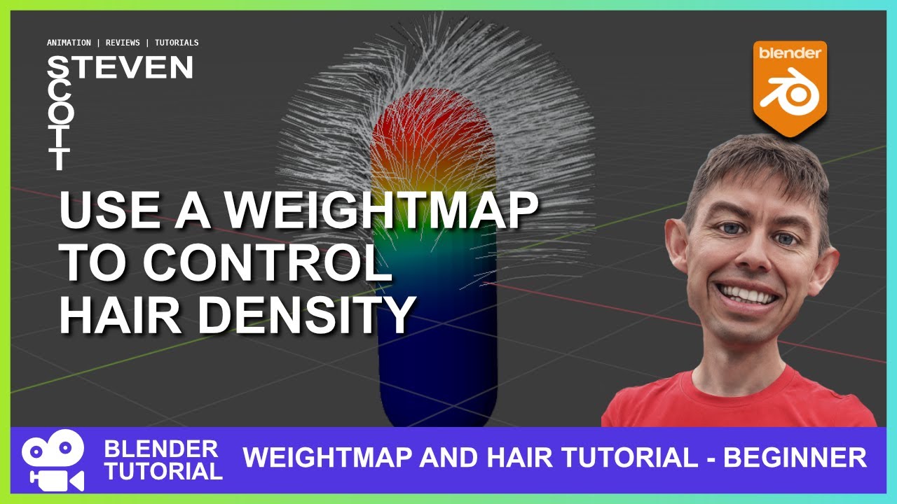 Blender Tutorial control fur / hair using a weight map - YouTube