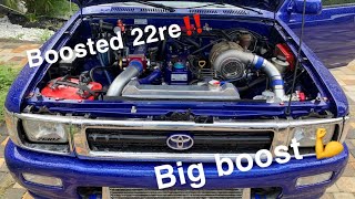 Built Toyota Pickup gets tuned  22re turbo