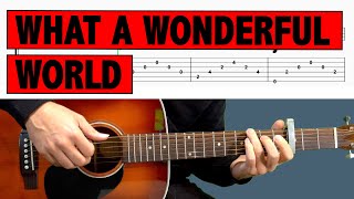 Video thumbnail of "What A Wonderful World - Guitar Tutorial (CHORDS)"