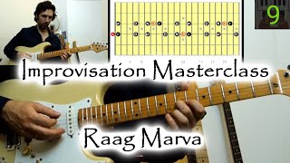 Indian Classical Improvisation Lesson with Teental in Raag Marva - Guitar lesson
