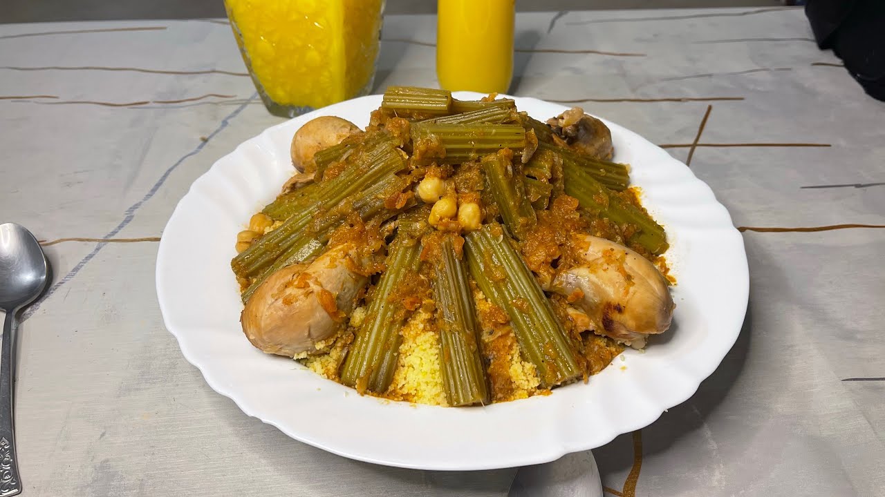 كسكسي بالخرشف مرقة حمرا 😍