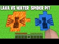 LAVA SPIDER PIT vs WATER SPIDER PIT in Minecraft ! NEW SECRET SPIDER TUNNEL !