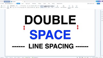 How To Double Space In WPS OFFICE Writer