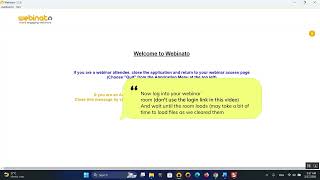 Webinato (Legacy) - Unable to Load the Webinar Rooms | 2026/02/26-27