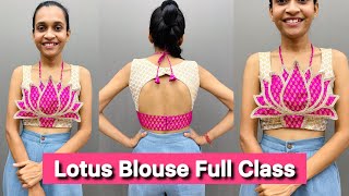 💖 “New Trending Lotus Blouse Design 2025 | Unique Back Pattern Idea”| Step By Step Guide Kruti Kamli