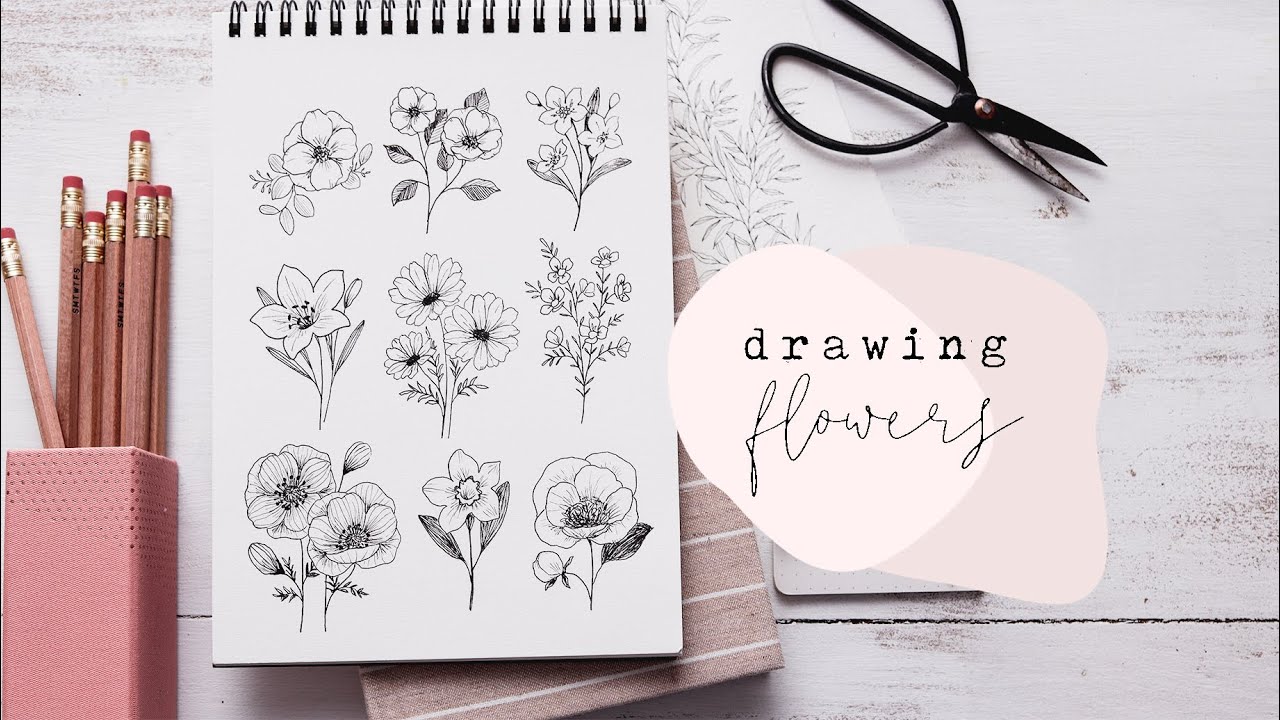 Featured image of post How To Draw Flowers Step By Step / To draw a lotus flower, start by sketching an oval with dots inside to represent the seed pod.