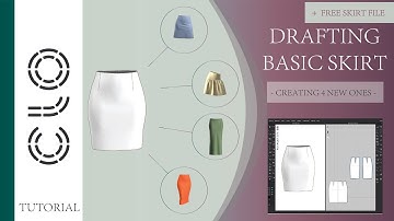 Learn to draft a basic skirt into 4 new designs! Unlock skirts modification with CLO3D tutorial!