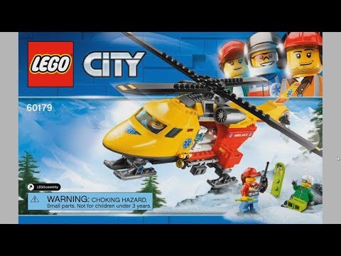 LEGO City 60116 Ambulance Plane - instruction timelapse. 