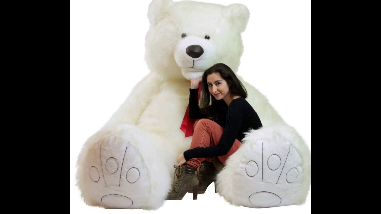 American Made 9 Foot Soft Giant Bear doll 108 Inches White Long Fur Made in USA