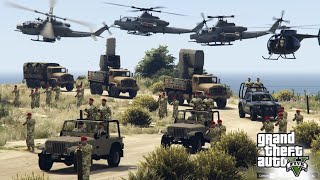 Israeli Secret Gas Supply Convoy Badly Destroyed by Irani Fighter Jets, Drone, Helicopters - GTA 5