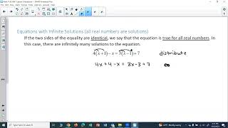 Math 1130 HW 1: Equations with Infinite Solutions