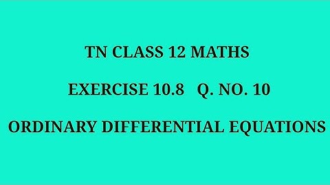 TN 12th maths chapter 10  exercise 10.8 question number 10