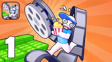 Drive-in Cinema: Idle Game - Part 1 Stickman Idle Drive Cinema Manager - Gameplay Walkthrough