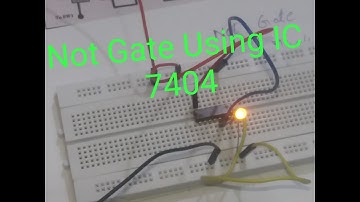 Not Gate Using IC 7404 designing on a Breadboard Performance l Electronic Lab l Physics Guide