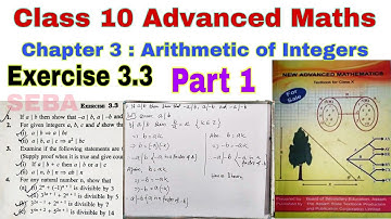 Class 10 Advanced Maths Exercise 3.3| Arithmetic of Integers |Euclid
