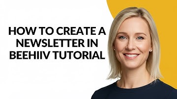 How to Create a Newsletter In Beehiiv Tutorial - Julia