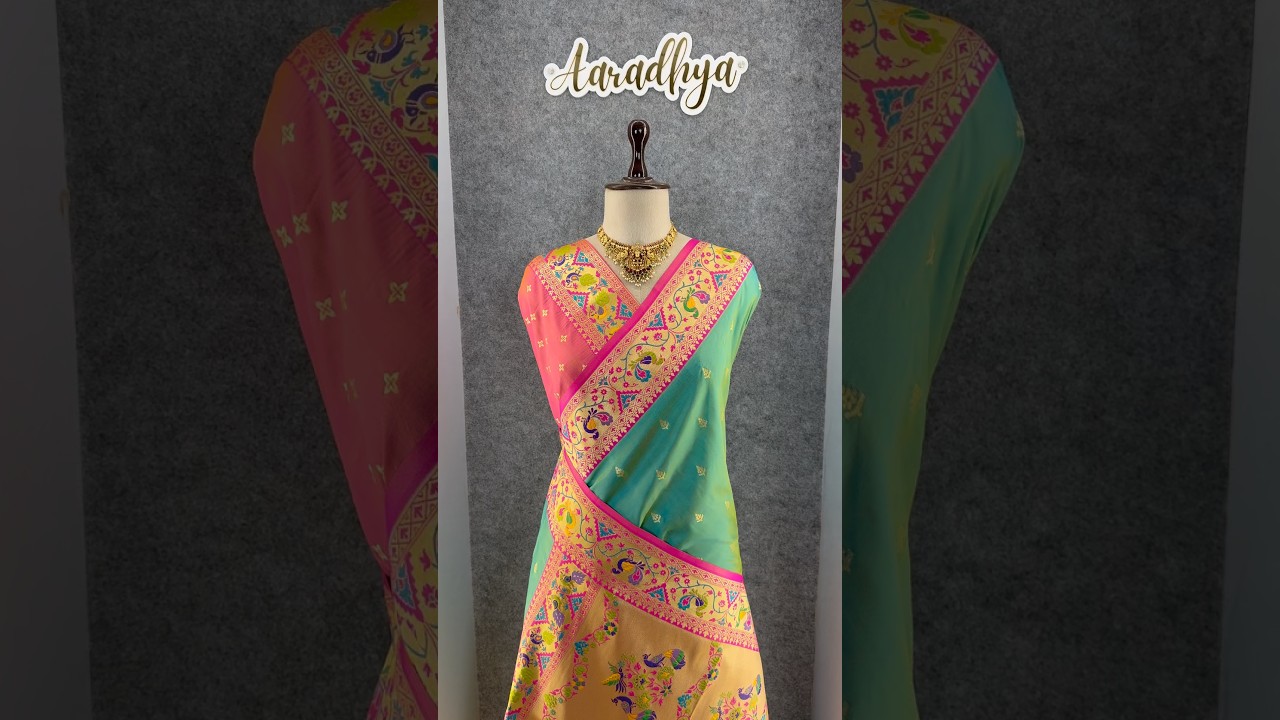 Rajwadi Mor Paithani Zari Butti Saree