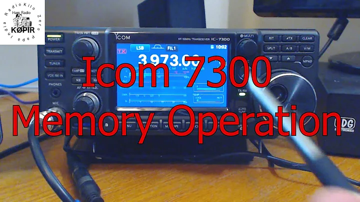 Icom 7300 Saving Memory Channels and Scanning