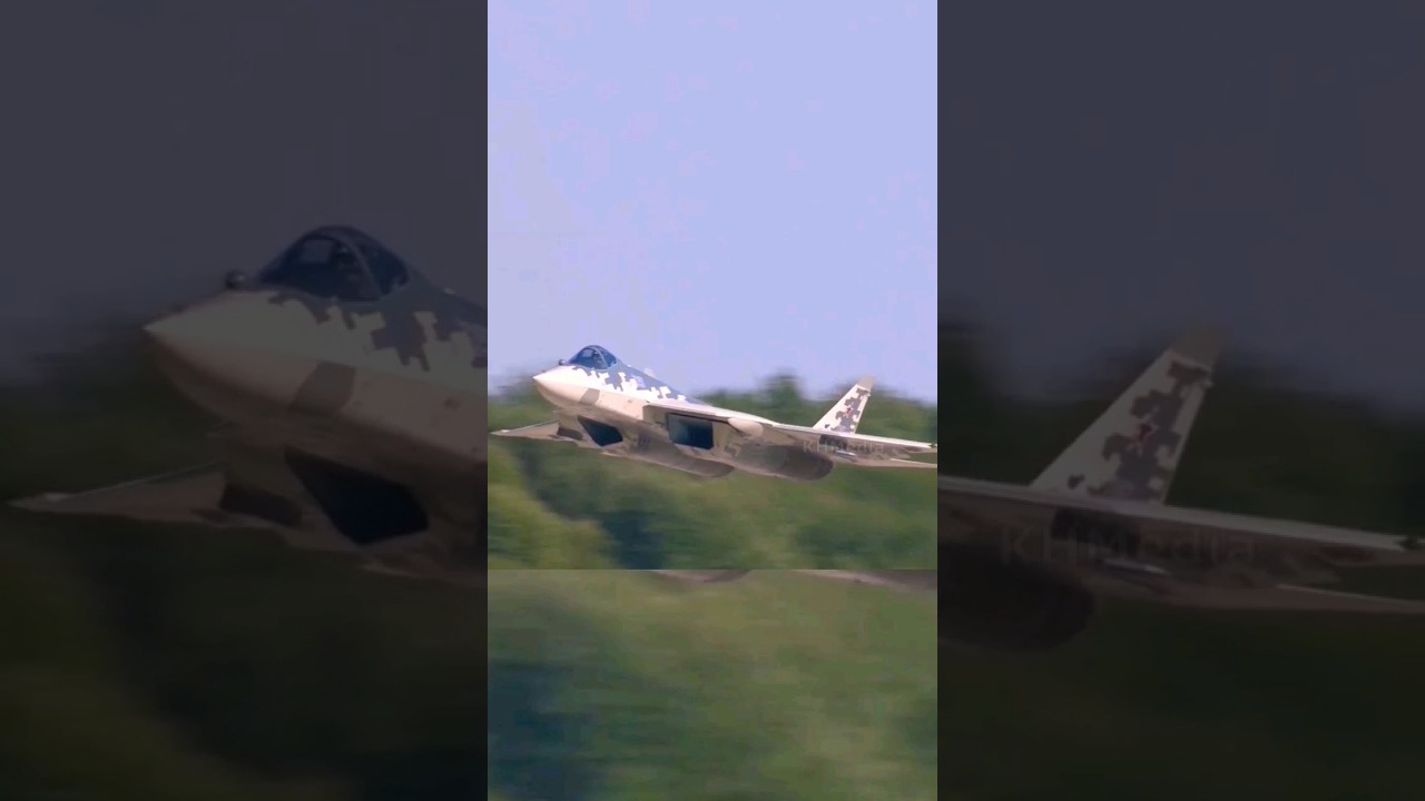 sukhoi su 57 takeoff Action. 